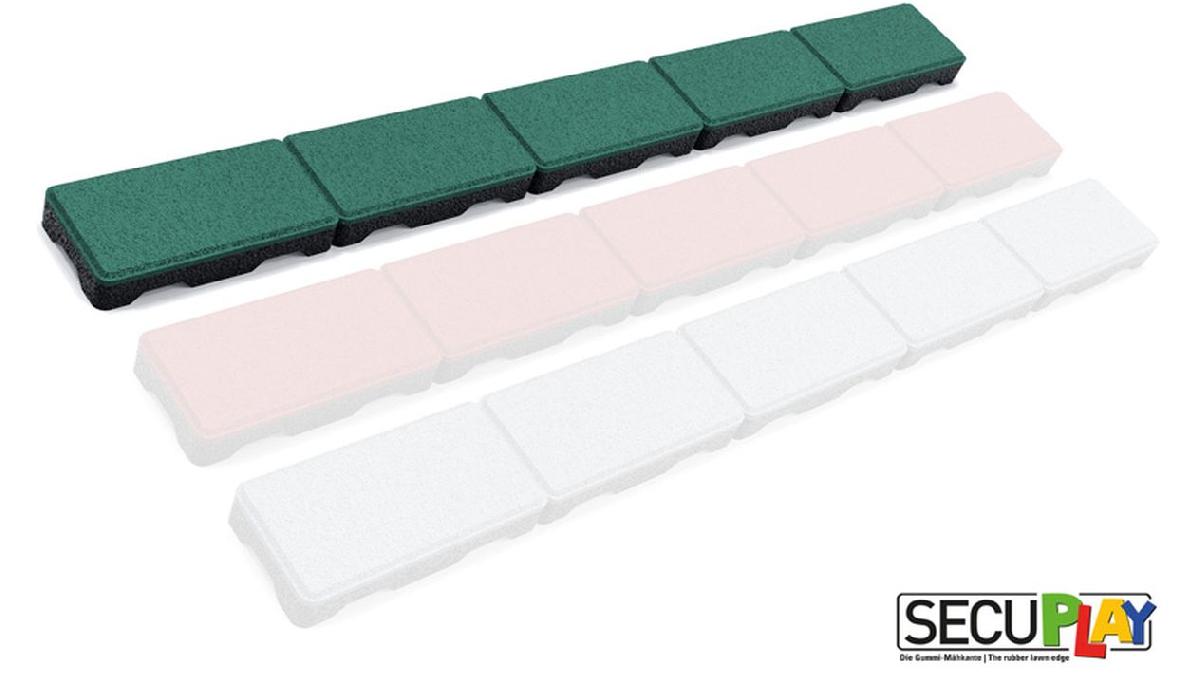 Secuplay+Bordure+de+tonte+en+caoutchouc+-+100x10x3%2C6cm+-+Vert+-+une+pi%C3%A8ce